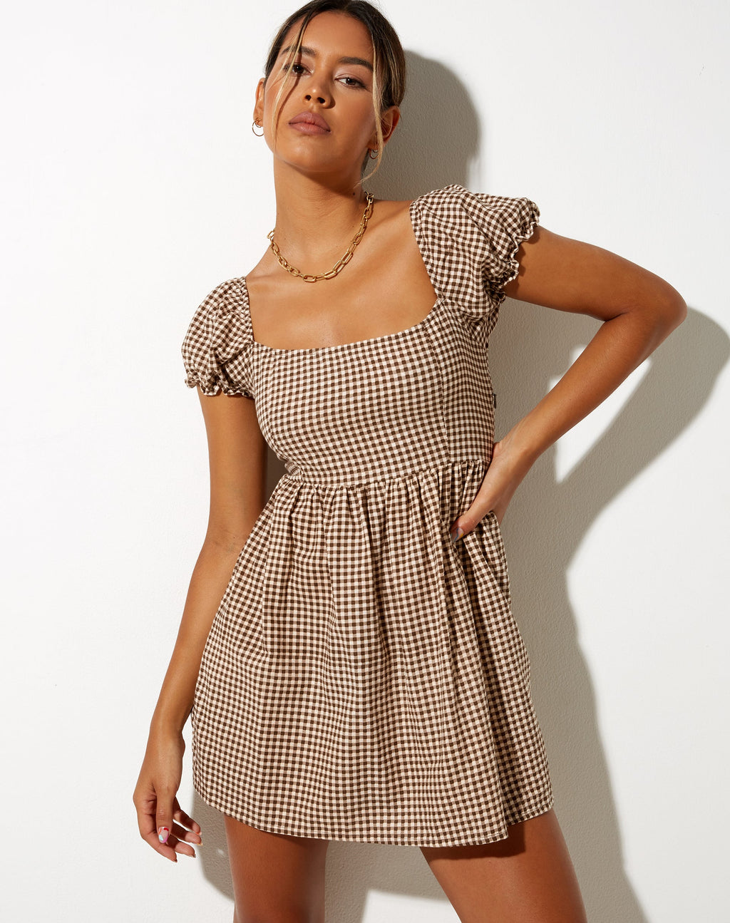 Vestito Saunder Skater in Mini Gingham