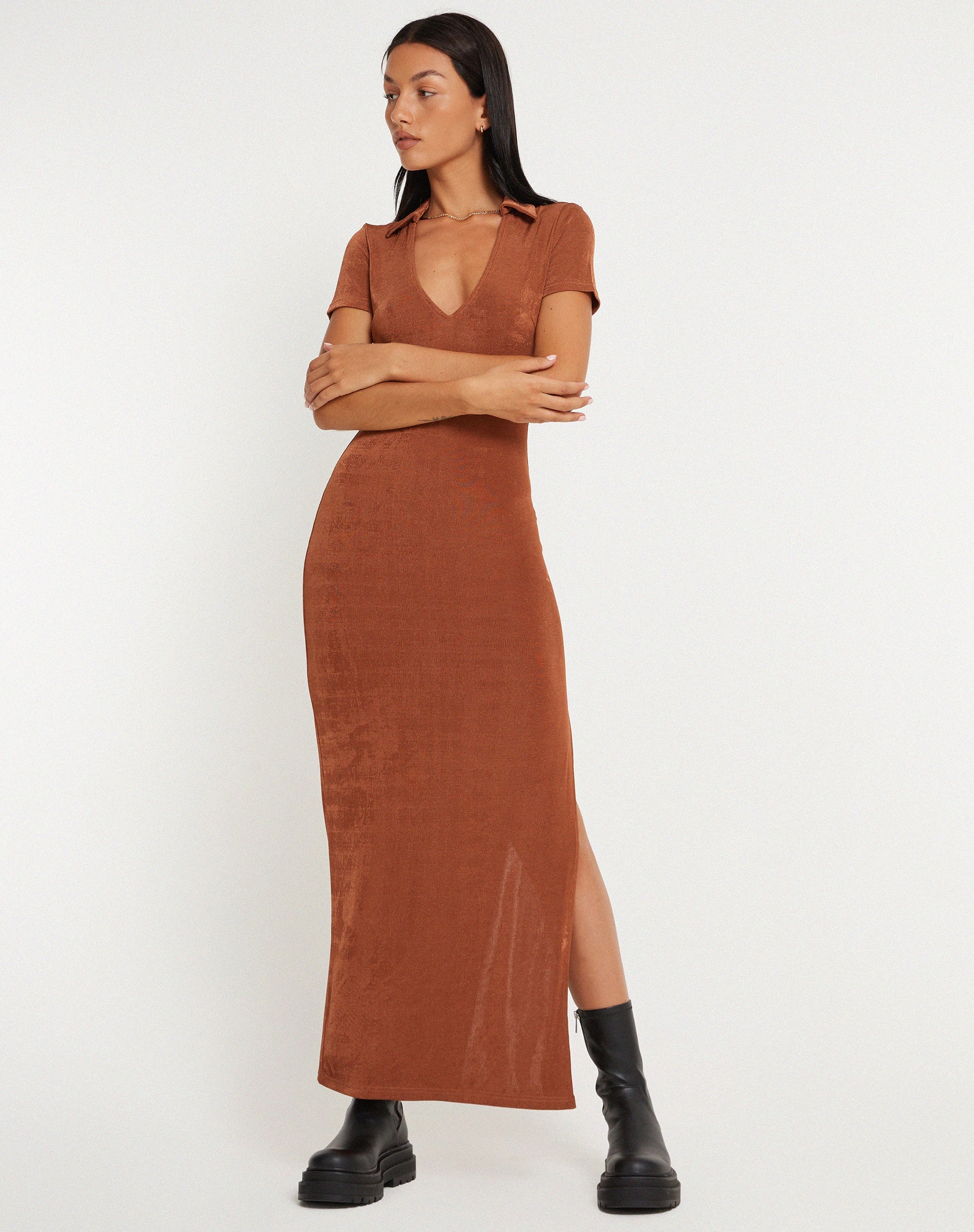 immagine di Savita Maxi Dress in bronzo
