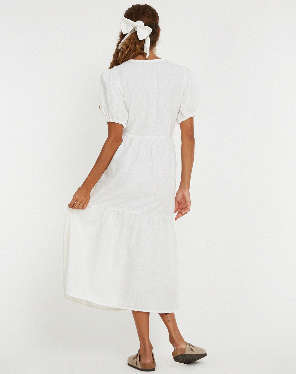 Vestito midi Sawyer in bianco