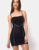 Immagine di Scosh Bodycon Dress in nero con linea piping