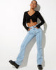 Immagine dei jeans Seam Flare in lavaggio chiaro