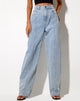 Immagine di Seam Parallel Jeans in Light Wash Blue