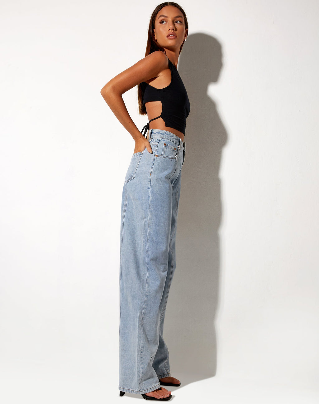 Jeans Seam Parallel in Light Wash Blue