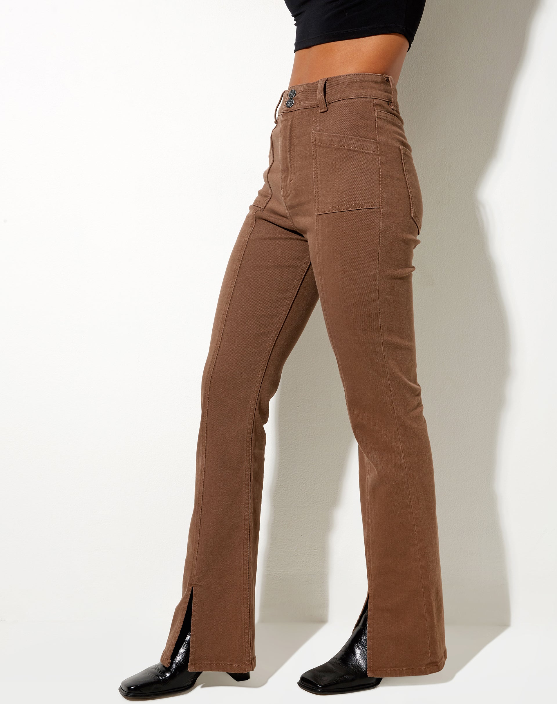 Immagine dei jeans Seam Split in Rich Brown