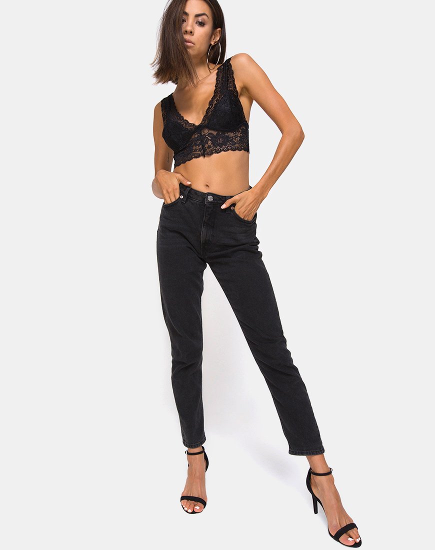 Immagine di Sejie Bralet Crop in pizzo nero