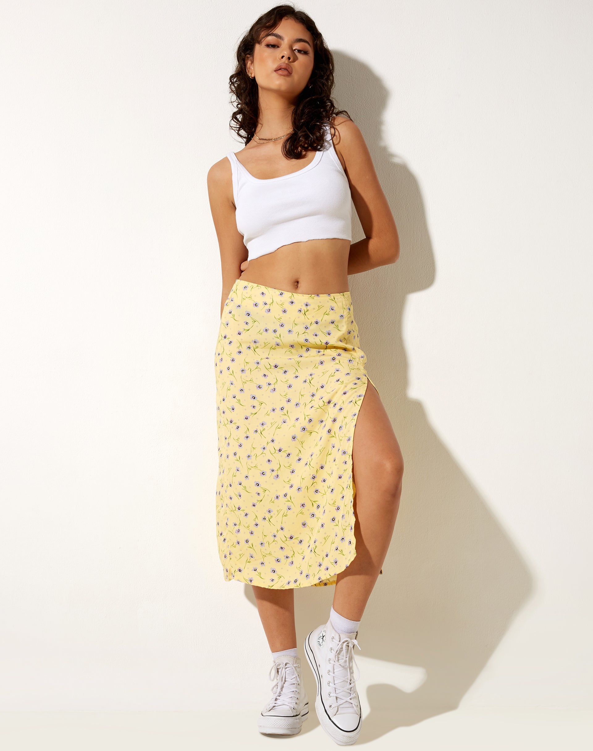 Immagine di Seko Midi Skirt in Wild Flower Lemon Drop