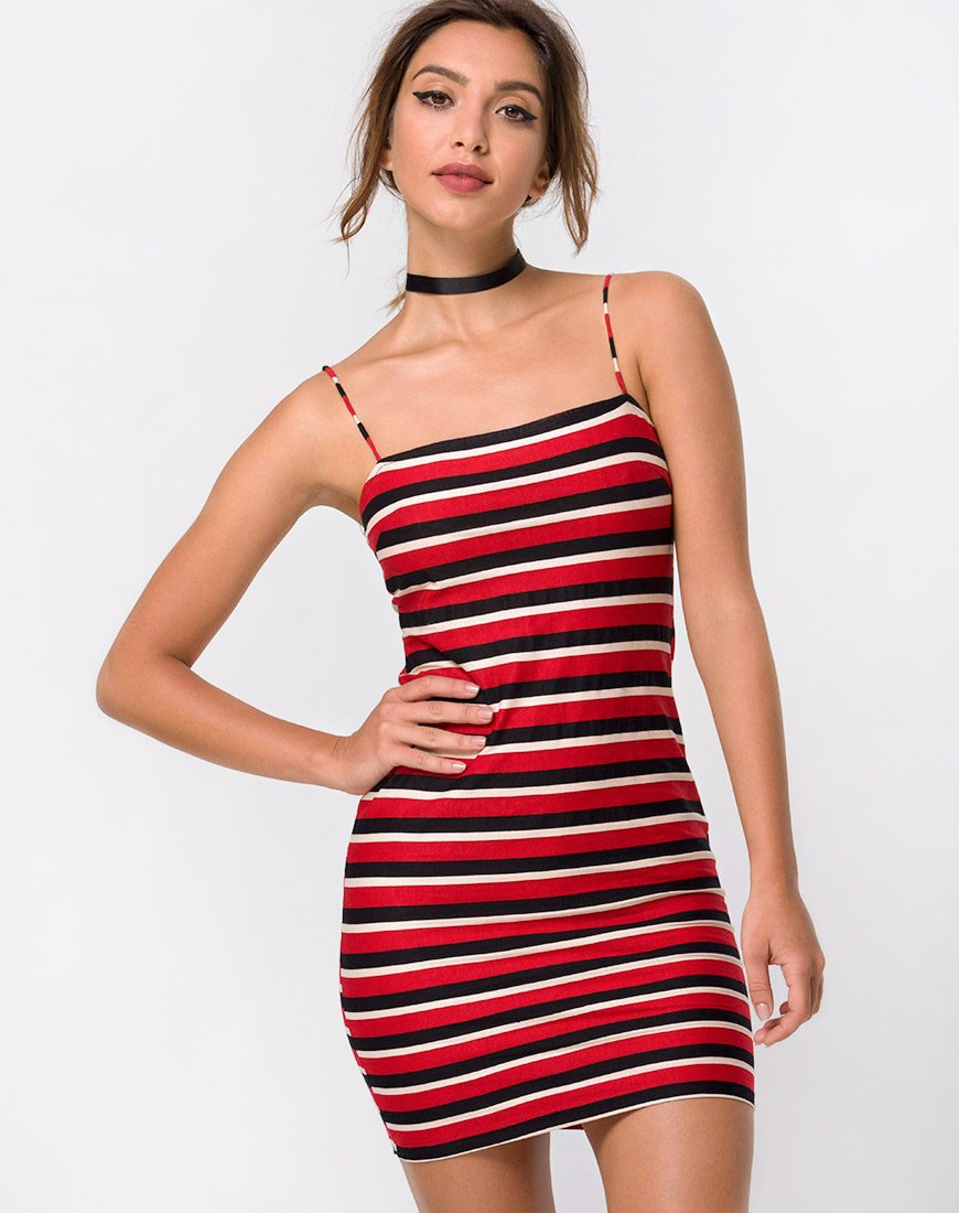 Selah - Vestito Bodycon a righe orizzontali Sunset