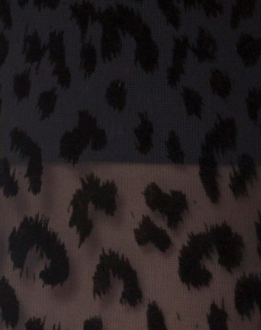 Immagine di Saleh Abito in rete nera animalier