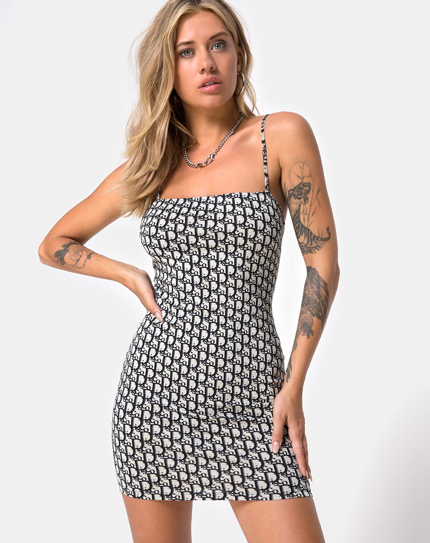 Selah - Vestito Bodycon in Blue Disco