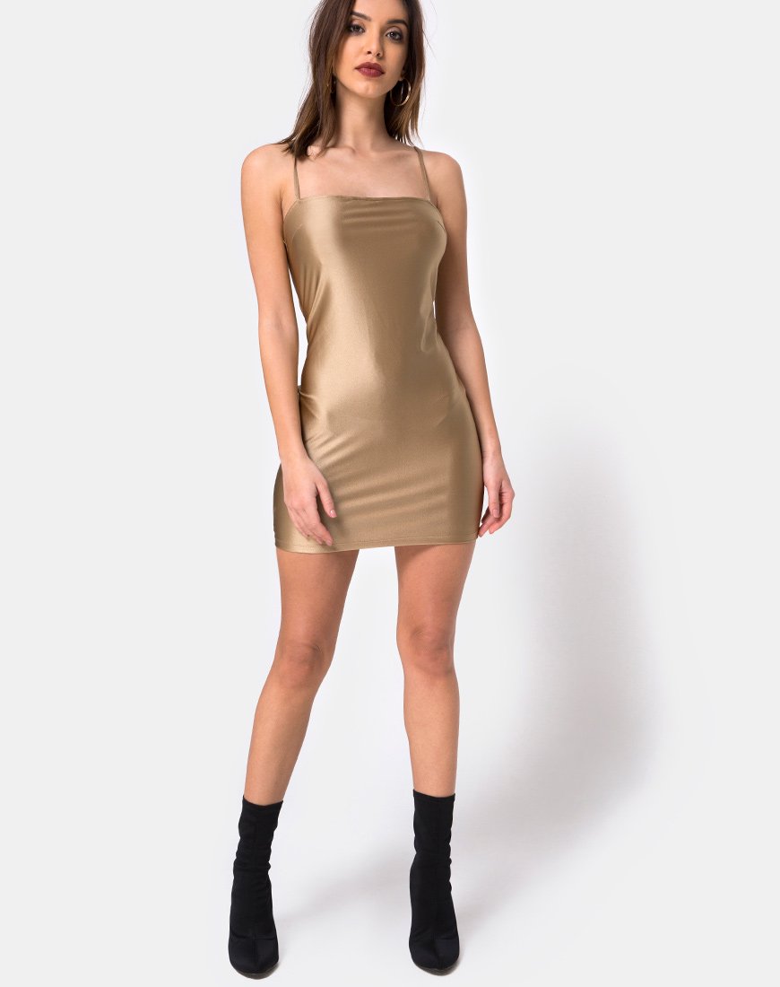 Immagine di Selah Abito Bodycon in Nylon Oro