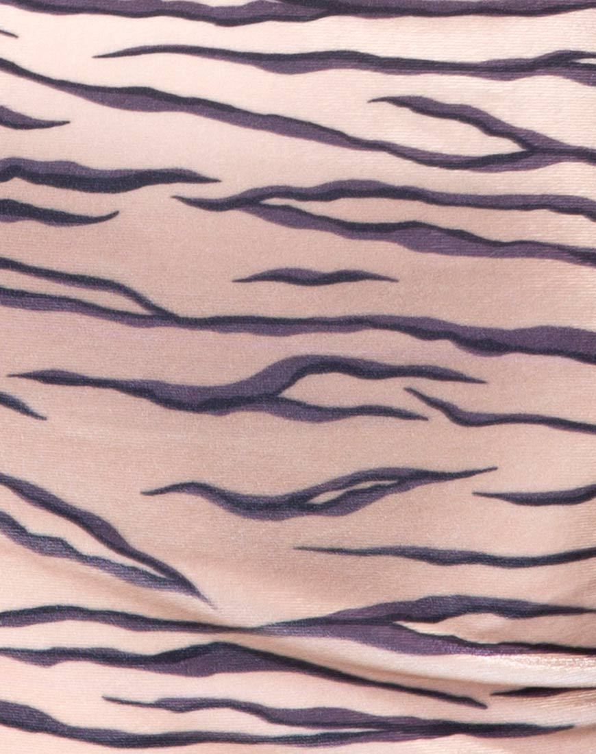 Immagine di Selah Bodycon Dress in velluto Golden Tiger