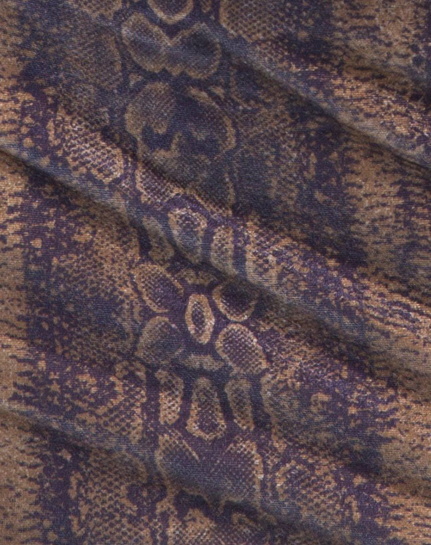 Immagine di Selah Abito Bodycon in Velluto Marrone Serpente