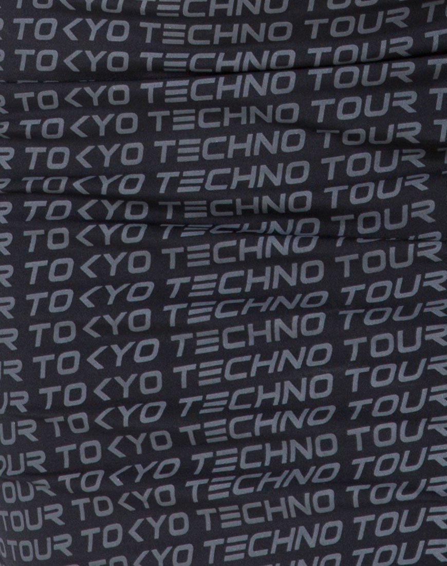Immagine di Selah Bodycon Dress in Tokyo Techno Tour Nero
