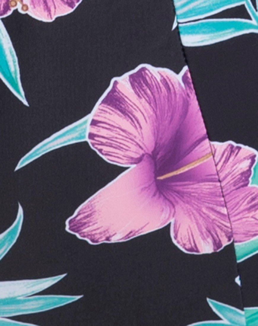 Immagine di Selena Slip bikini a vita alta con stampa Paradise
