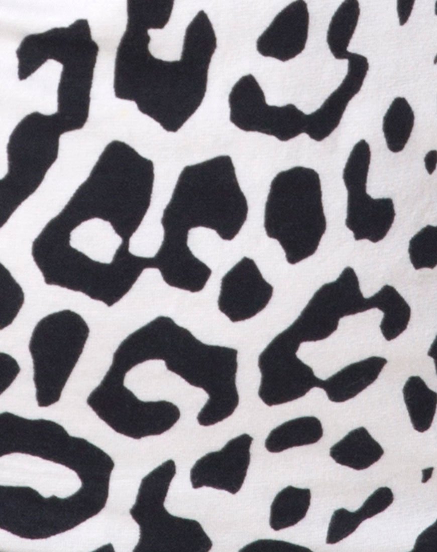 Immagine di Selest Bodycon Dress in Mono Animal Grigio e Bianco