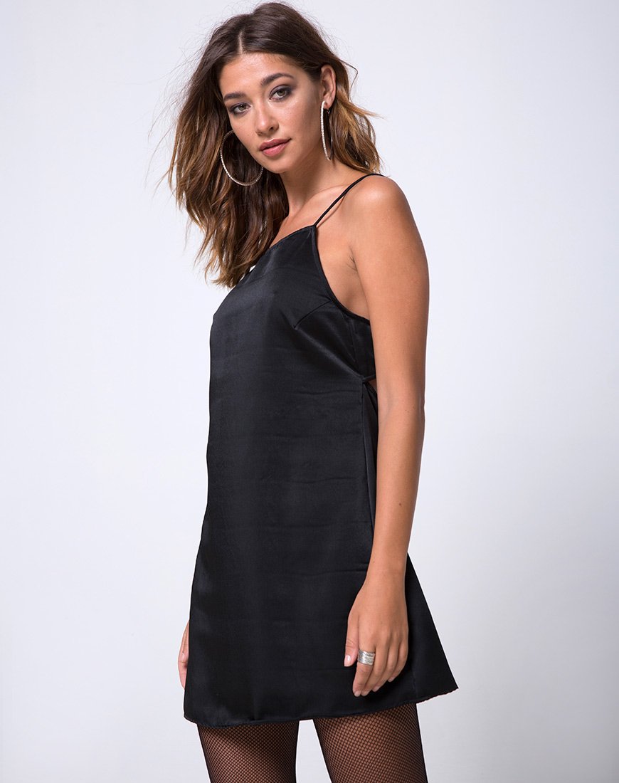 Sello Slip Dress in nero