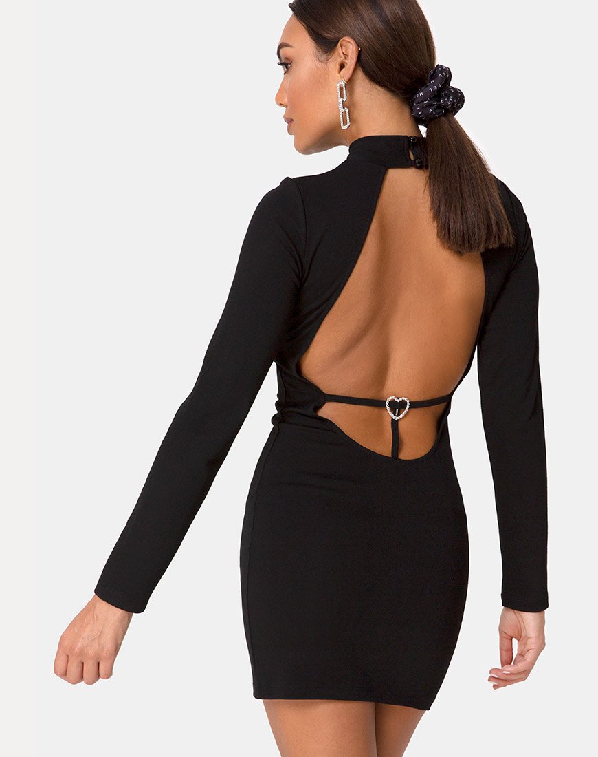 Abito Sellio in lycra pesante nero