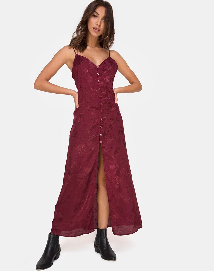 Immagine dell'abito Senia in raso rosa bordeaux