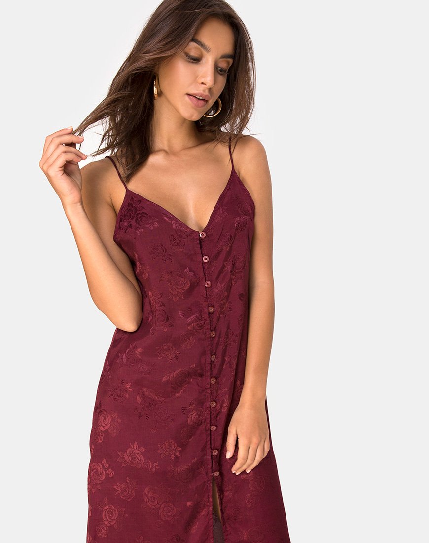 Immagine dell'abito Senia in raso rosa bordeaux