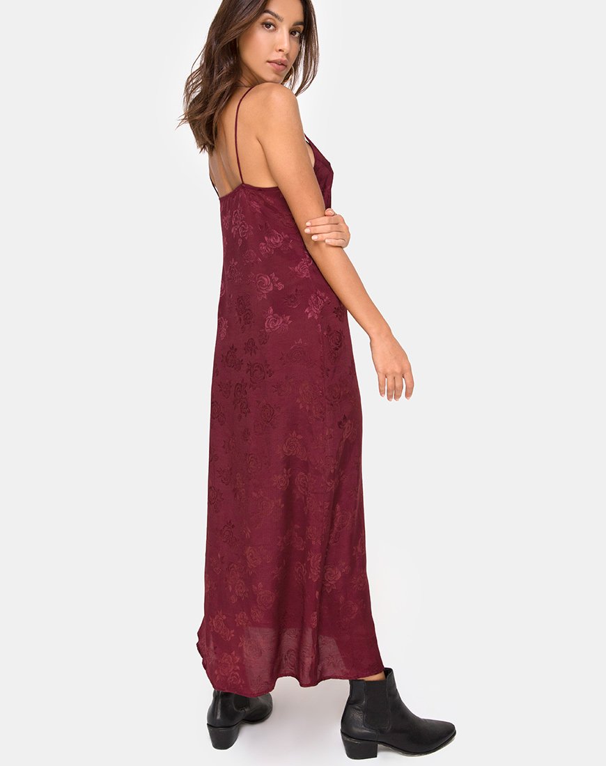 Immagine dell'abito Senia in raso rosa bordeaux
