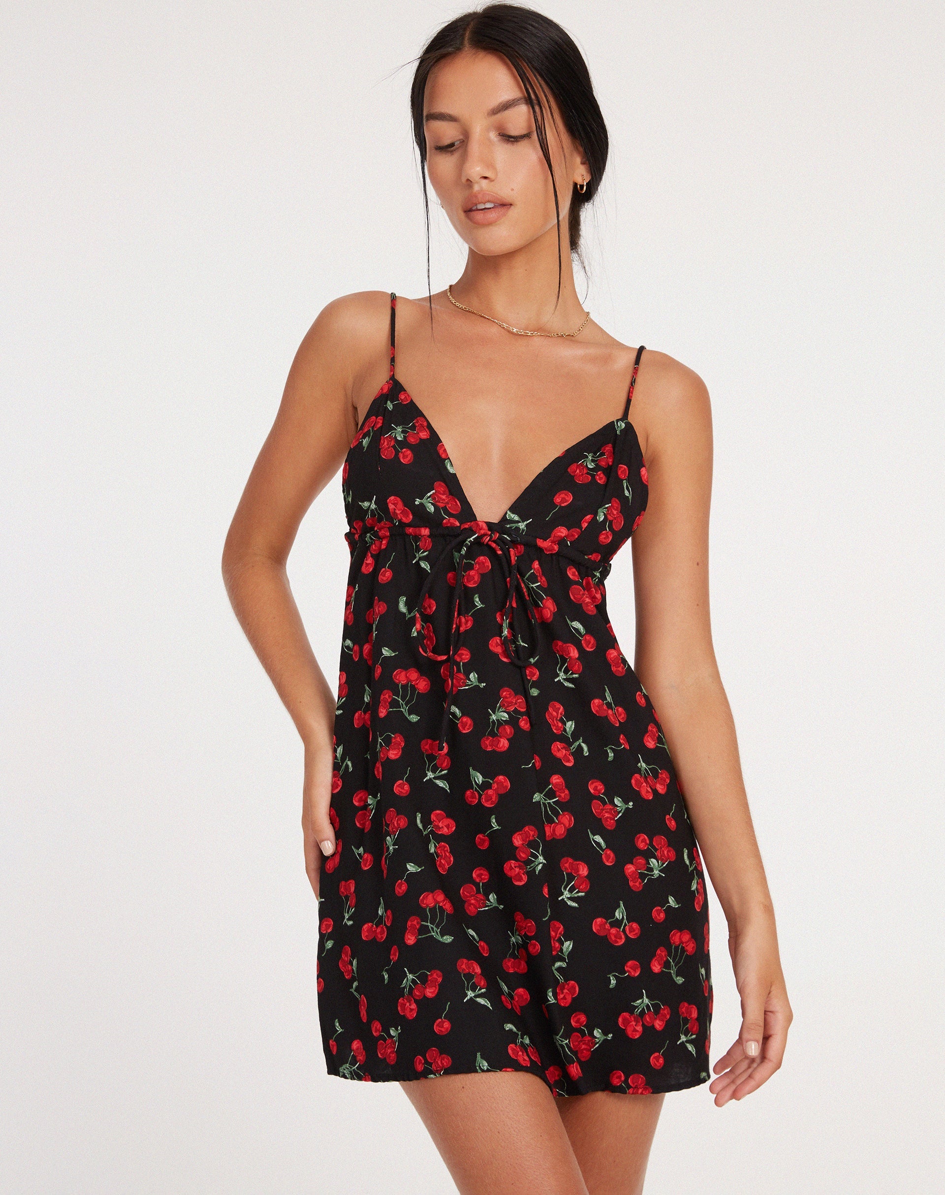 immagine di Senora Mini Dress in Cherries Black