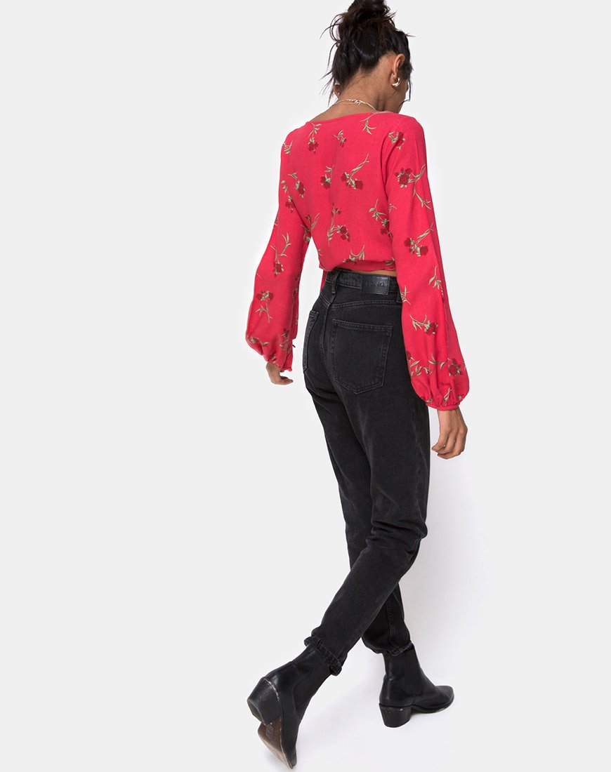Immagine di Sepra Wrap Top in Rouge Rose Pink