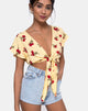 Immagine di Shae Crop Top in Falling Rose Yellow