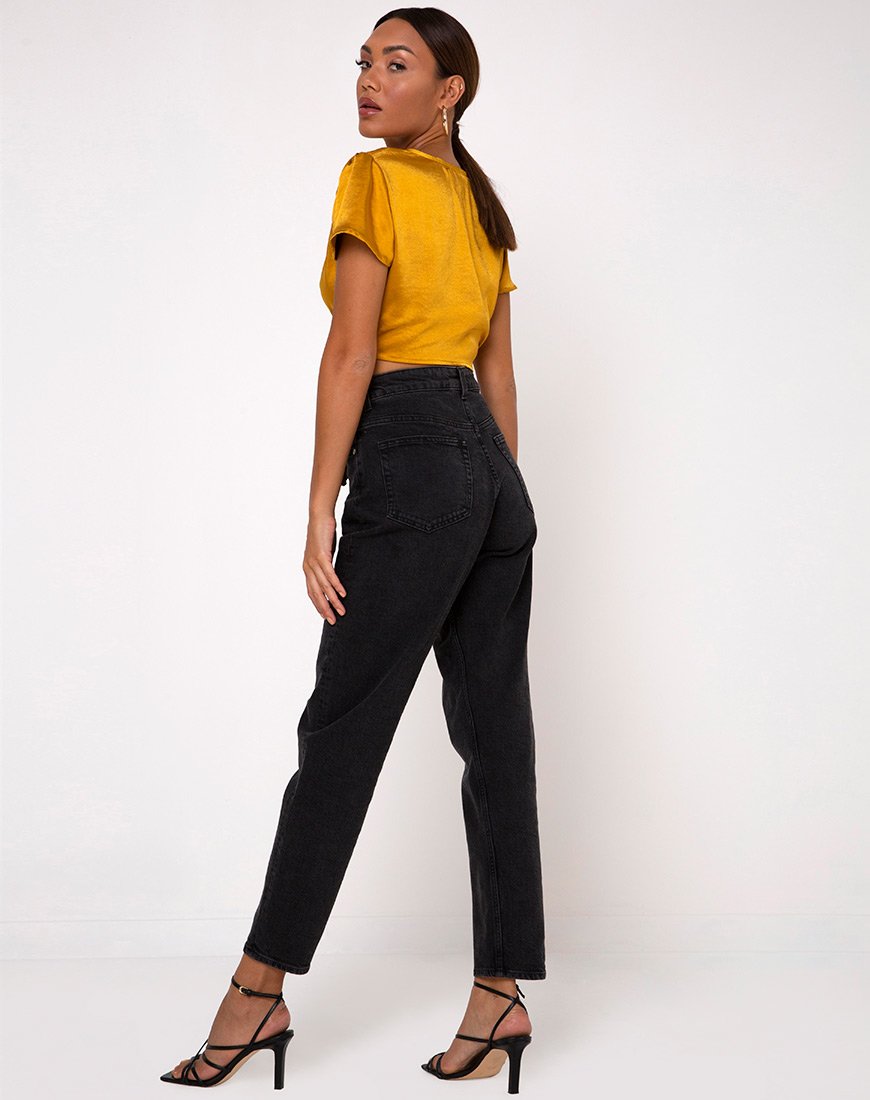 Immagine di Shaera Crop Top in satin Turmeric