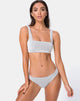 Immagine di Shani Bikini Top in Crinkle Rib Bianco