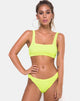 Immagine di Shani Bikini Top in 80s Crinkle Sour Lime