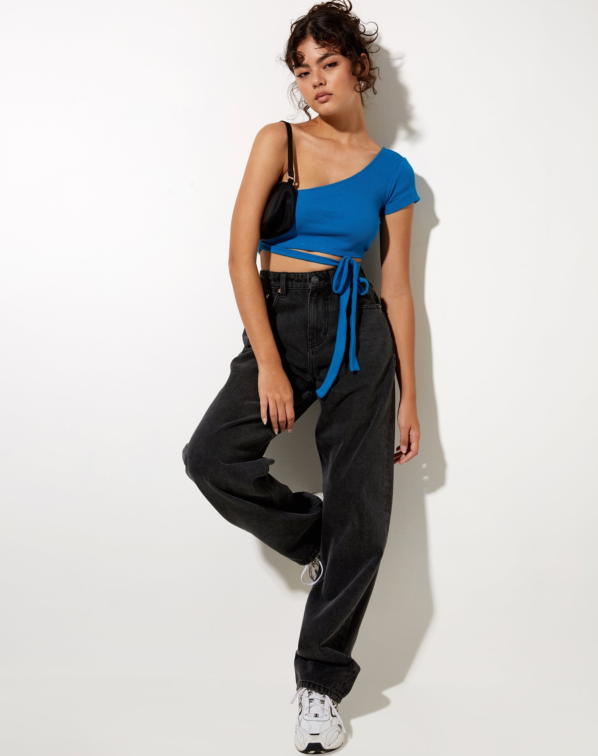 Immagine di Shanon Crop Top in Rib Aqua