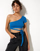 Immagine di Shanon Crop Top in Rib Aqua
