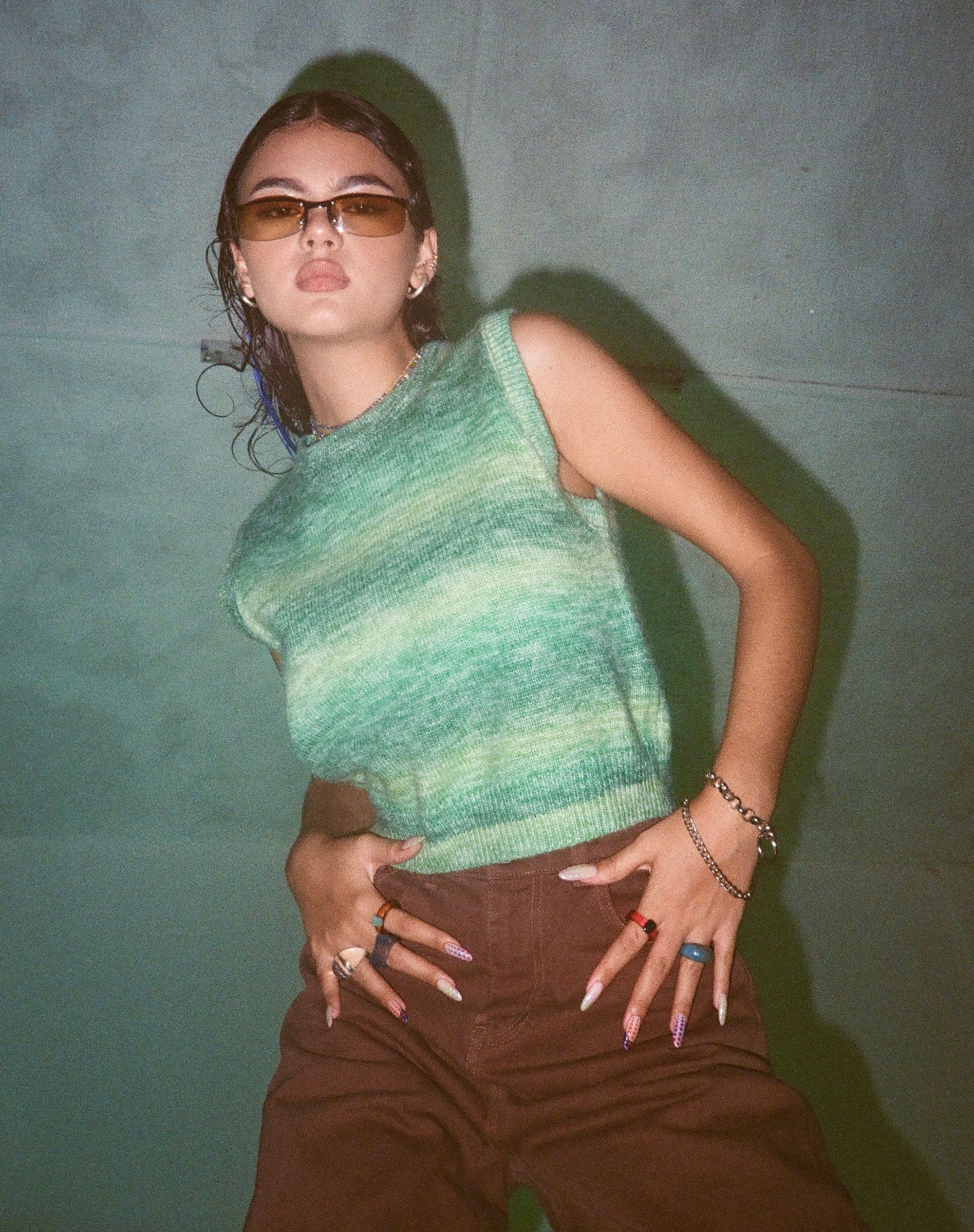 Immagine di MOTEL X OLIVIA NEILL Canotta Shaya in maglia verde