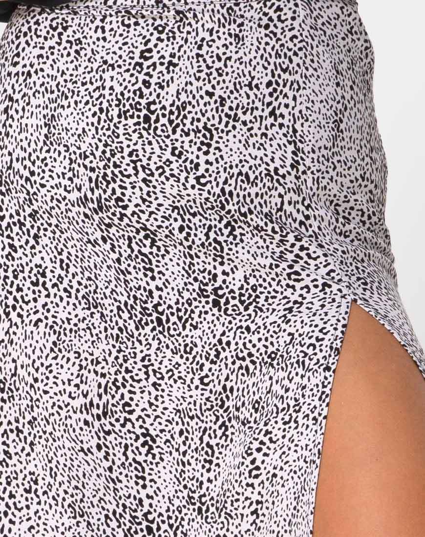 Immagine della gonna midi Shayk in Leo Spot Bianco e Nero