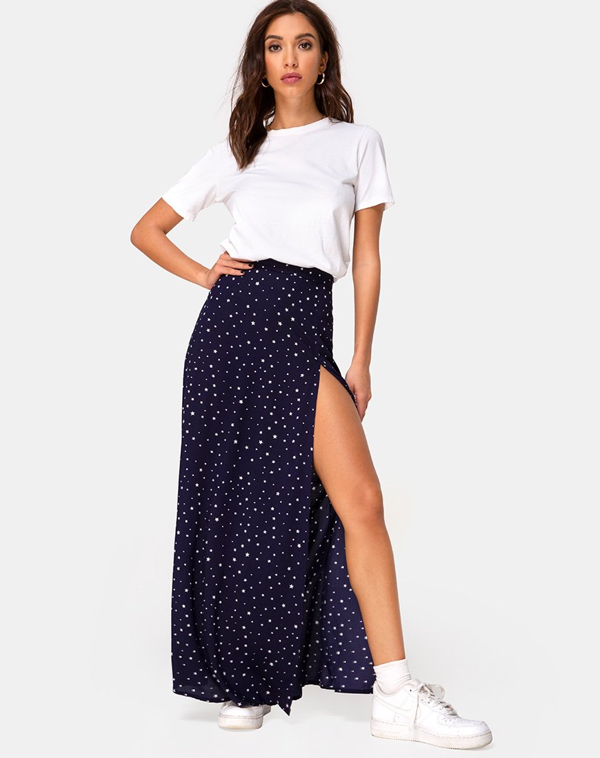 Immagine di Shayk Maxi Gonna in Starstruck Navy