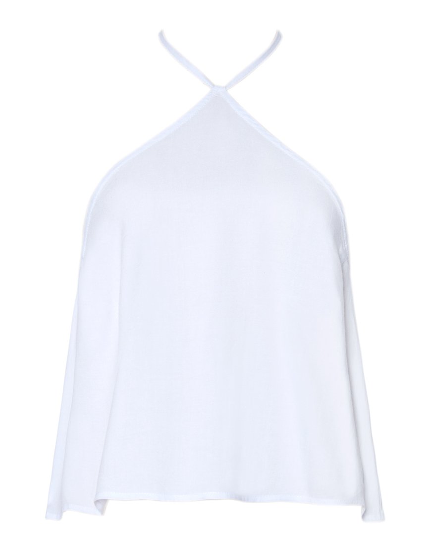 Immagine di Shea Halter Swing Crop Top in bianco