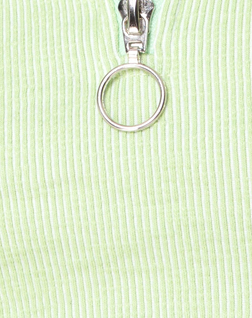 Immagine di Shen Crop Top in Rib Pastel Lime