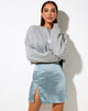 Immagine di SHENKA SKIRT SATIN SILVER BLUE#41