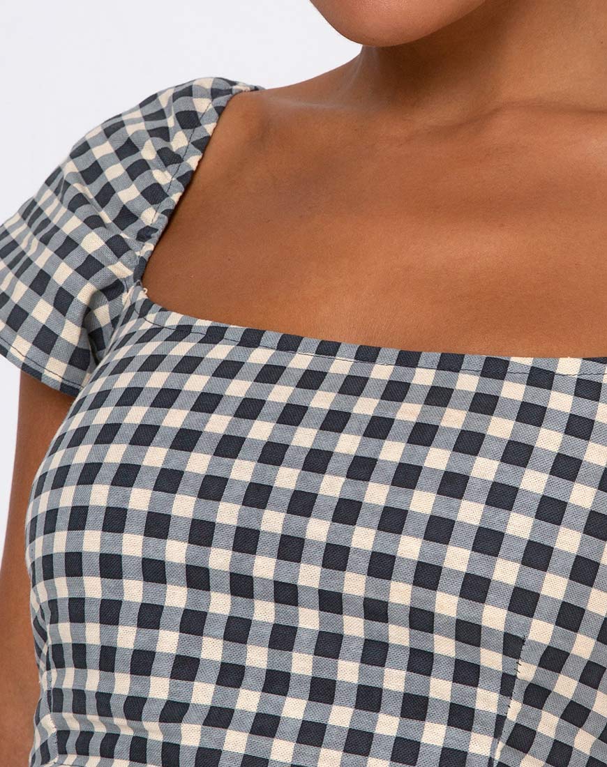 Immagine di Cindy Crop Top in Gingham Crema