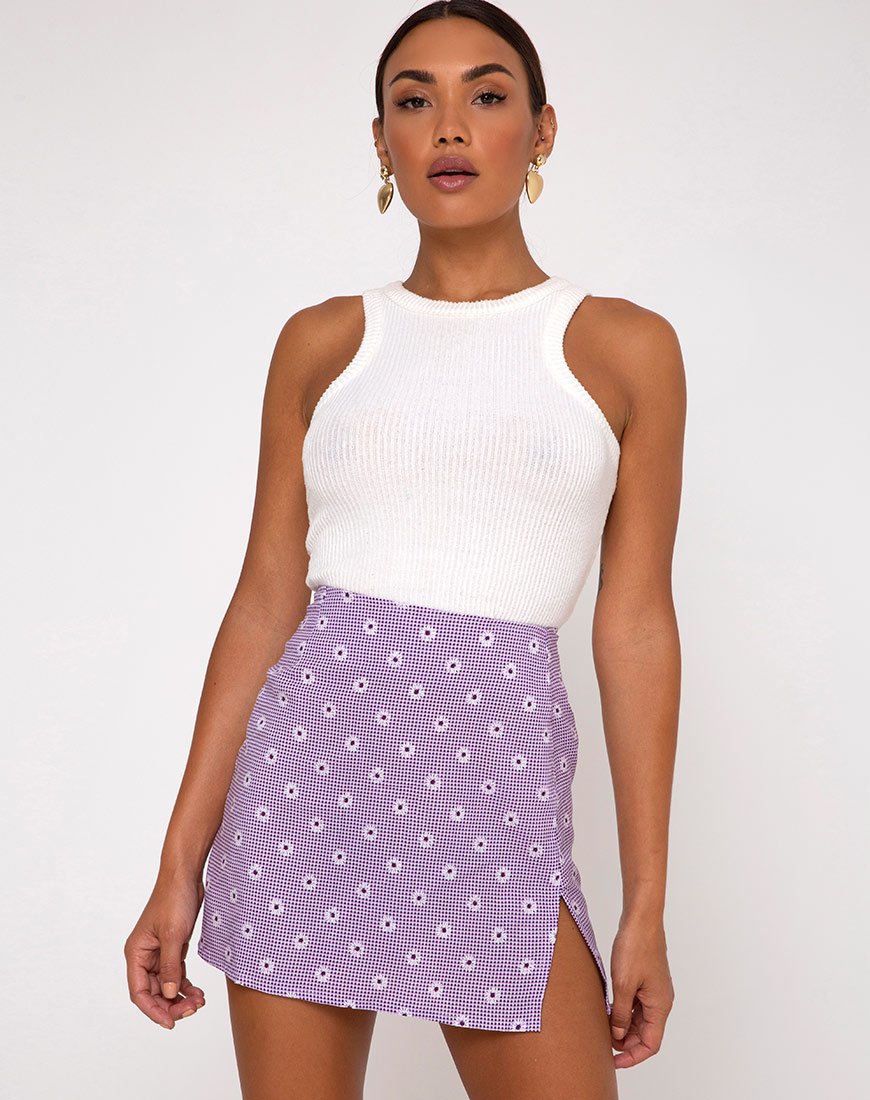 Minigonna Sheny in Daisy Field Lavender
