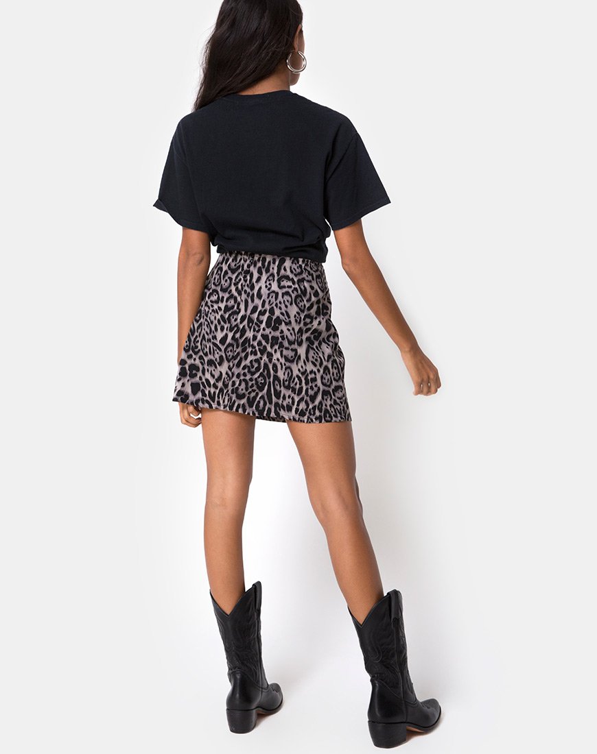 Immagine di Sheny Mini Gonna in grigio leopardo