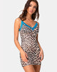 Immagine di Sheys Abito in maglia ghepardo con pizzo blu