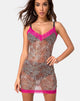 Immagine di Sheys Abito Mini Tiger Mesh con pizzo viola