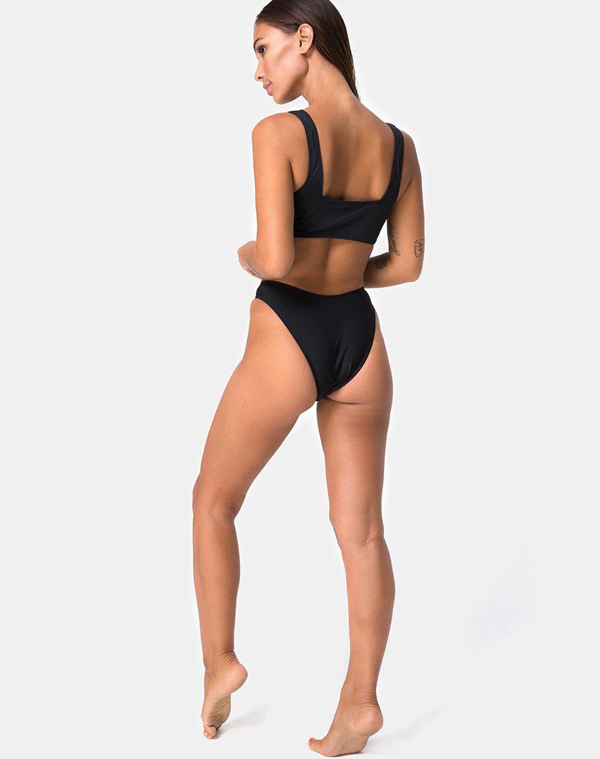 Immagine di Shielle Bikini Top nero con profili a contrasto
