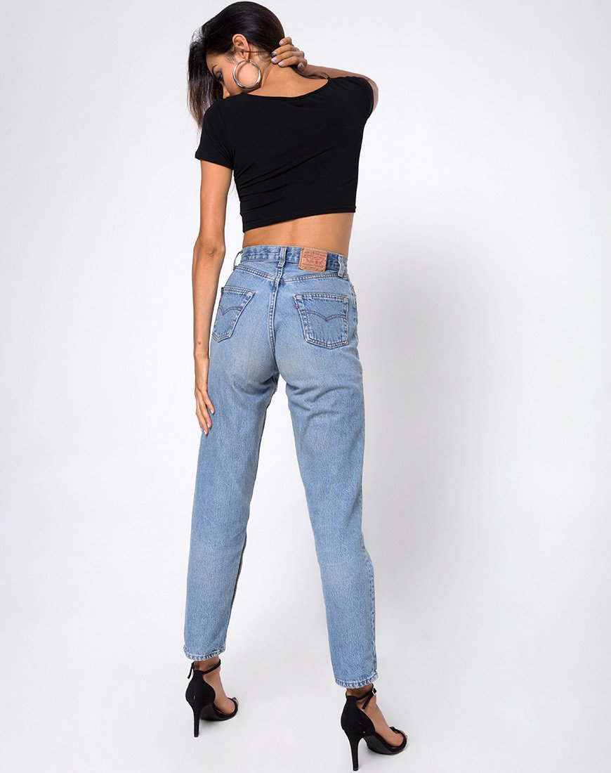 Immagine di Shim Cutout Crop Top in nero