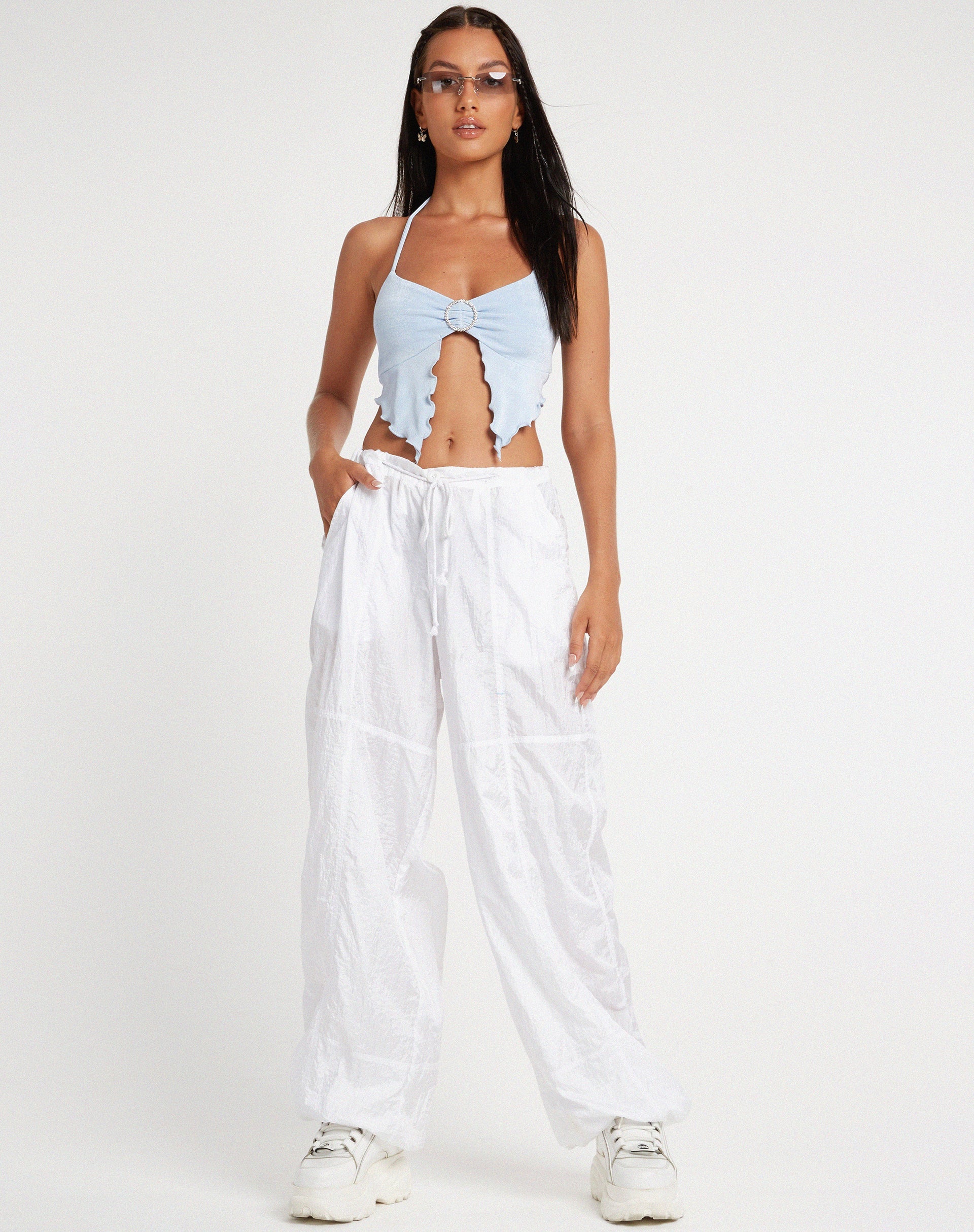 immagine di Top Shima in Crepe Baby Blue