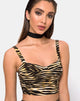 Immagine di Shistra Cropped Top in Zips Zebra Brown