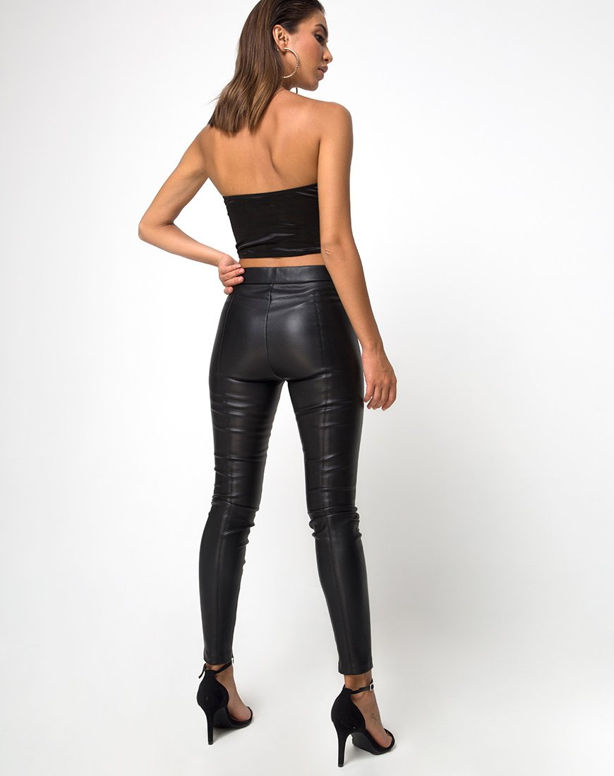 Immagine di Shisui Bralet in satin nero con pizzo