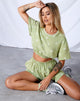 Immagine di Faw Crop Top in fiore piccolo Graffiti Salvia