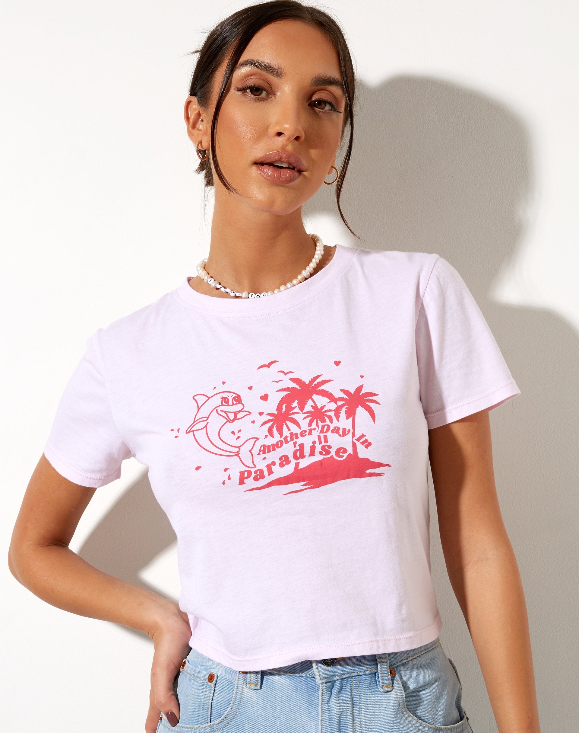 Immagine di Shrunk Tee in rosa baby Paradise Dolphin